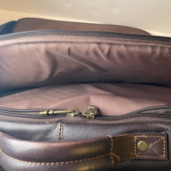 Samsonite Brown Soft Leather Briefcase - Picture 6 of 13